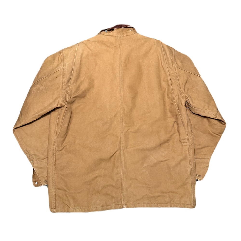Carhartt Blanket Lined Chore Jacket Brown Michigan Corduroy Collar C001 Sz XL - Picture 3 of 13